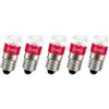 Ruiandsion 5 PZ E10 LED Lampadina 220V 230V AC Vite Base Risparmio Energetico LED Rosso Indicatore Luce E10 Base LED Lampadina di Aggiornamento