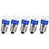 Ruiandsion Lampadina LED E10 con base a vite, colore blu, AC 220-240 V, 2835, 2SMD, ricambio per candele, casa, camera da letto, ufficio, confezione da 5