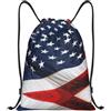Kfjghhl Borsa da palestra con coulisse con bandiera americana, borsa sportiva da donna, uomo, bambini, sport all'aria aperta, Nero , S, Vacanze