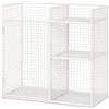 JWQFBC Organizer Fitness, Scaffale a 3 Ripiani, Bianco, multifunzione, da terra | Assemblaggio rapido, Rastrelliera attrezzatura, organizzata, Per proprietari casa