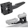 QIRUIMY Tattico Red DOT Riser Mount Picatinny Riser Mounts,Adattatore per Base per Montaggio Combinato Ottico Binario per Montaggio su cannocchiale da 20 mm per mirino a Punto Rosso T1 T2 H1 H2