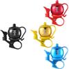 jojofuny 4 Pezzi Campanello Bici Mini Teiera Nero in Alluminio Plastica per