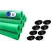 Clever Leon Protezione per aste, in gommapiuma, 180 cm, per aste del | Tubi in schiuma in polietilene, resistenti ai raggi UV, impermeabili, ammortizzanti, riutilizzabili, verde, blu, grigio