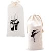 JOINPAYA 4 Pezzi Borsa per Scarpe da Balletto Bianco, Leggera e Compatta Chiusura Sicura, per Accessori da Danza e Scarpe da Punta Durante Prove e Viaggi