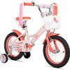 JOYSTAR Little Violet 16 pollici per bambine dai 5 ai 7 anni, bicicletta per bambine da 16 pollici con rotelle e cestino, arancione