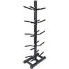 Folpus Supporto Portapalline Autoportante con Doppia Rastrelliera in Acciaio per Palestra Allenamento Calcio Basket Pallavolo Rugby Adatto per Garage Palestra Palestra Casa