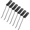 VOSAREA 7 Pezzi Clip di Pinna per Tavola SUP Bloccaggio a Scatto Staccabile | Riduce Spostamento Laterale e Resistenza, per Modelli Box Centrale Us, Nero, Pvc e Nylon