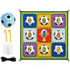 LeeQinersw Bersaglio Allenamento Calcio Bambini con Pannello Stampato con Grafiche di Calciatori E Palloni con Anelli per Ganci Attrezzatura per Migliorare La