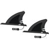 blloocod Quick Release Pvc Surfboard Fin Hydrodynamic Universal,4 pollici 2 pz | sistema di chiusura a pin, costruzione resistente alla usura, controllo della piega stretta, compatibile con kayak
