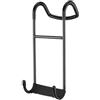 Generic Gancio per bilanciere con fissaggio a rack per manubri pesanti, attacco da 100 kg, ideale da appendere al bilanciere lungo per allenamento sul petto, robusta sospensione fitness (nero, 26,5 x 11,5 cm)
