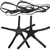 USHOBE Trainer Pallavolo Regolabile in Nylon Nero per Allenamento | Attrezzatura Allenamento Pallavolo, Esercizi Salto e Ritorno, Uso Backyard e Garage