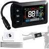 QASKEHKT Schermo Display per Yozma IN10 DH Prefix Universale - Monitor LCD Off E-Bike