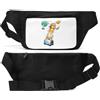 Generic Carino Space Adventure con fetta di pane volante unisex marsupio nero