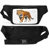 Generic Marsupio unisex con disegno geometrico astratto di tigre nero