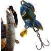 Generico Esche Artificiali Per Bass Attrezzo da Pesca a Forma di Granchio Realistico | Esca Pesci Esca Lancio Attrezzatura Pesca Attrezzi per trote, crappie, lucci, lucioperca, pesce gat