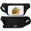 Generic Whimsical Snail Carry Vibrant Tiny City - Marsupio unisex nero