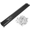 GMZQSN Raggi universali per bicicletta, 14 G, 273-299 mm, in acciaio al carbonio, colore nero, per cerchioni profondi 700C/29 e ruote (36 pezzi, 291 mm)