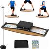 GENERIC Macchina Per Allenamento Sciistico Indoor, Attrezzo Completo Con Bastoncini Da Sci, Resistenza Regolabile Da 0 A 100 Kg, Rulli In Gomma Silenziosi E Struttura Robusta, Ideale Per Allenare Vita,