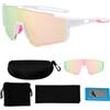 XFSRG Occhiali da Ciclismo Maschera Avvolgente Sole Sportivi Avvolgenti Occhiali da Bici Avvolgenti Sunglasses per Corsa Ciclismo Trekking Pesca Outdoor Uomo Donna