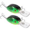 LALADEFIEE Esche da Pesca Artificiali 2pezzi 6, 5cm 7, 5g ABS Verde | Simulazione Realistica, Leggere e Facili da Trasportare, per Attività di Pesca All'aperto in Acque Diverse