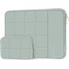MOSISO 13,3 pollici Custodia PC portatile 13-13.3 pollici Borsa Laptop | Borsa PC per MacBook Air 13/Neo/Pro 13/14, HP Dell ASUS Lenovo, Dodici Square con Tasca Verticale&Pouch, Verde Antico