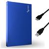 SUHSAI Disco rigido esterno portatile da 320GB, formato tascabile da 2,5 pollici, USB 3.0, per backup e archiviazione, compatibile con Mac, PC, laptop e console di gioco (blu)
