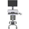 Ergotron WorkFit C-Mod Single Display Sit-Stand Workstation supporto da tavolo per Tv a schermo piatto 68.6 cm 27 pollici Pavimento Grigio