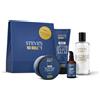 Steves Stevùv Holicí box Blue velvet (Olio prebarba 50ml, Crema da barba 100ml, Balsamo dopobarba 100ml, Acqua dopobarba Blue Velvet 100ml)