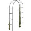 Relaxdays Arco per Rose Rampicanti, 240x140x38 cm, Struttura Resistente alle Intemperie, Design Romantico, Verde Scuro