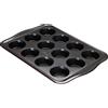 PRESTIGE Disney - Stampo per muffin con Topolino, antiaderente, in acciaio al carbonio, per 12 tazze, colore: rosso e nero