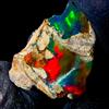 OPAL EMPIRE Opale Nero Grezzo Etiopia Fire Opal Naturale 4.1 Ct 15x13 mm