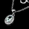 egemdiamond Collana In Argento Sterling 925 Con Acquamarina Ovale 6x4mm E Cz Simulato 18in