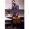Fatto a mano 24 " Uomo pelle Vintage Messenger Valigetta Cartella Spalla Laptop Bag