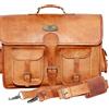 Fatto a mano Borsa Uomo In Pelle Tracolla Messenger Laptop Portadocumenti Brown Nuova Stock
