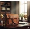 Genuine Uomo Genuine Composto Pelle Borsa Messenger a Tracolla Laptop Bag Valigetta