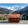 Fatto a mano Nuova Borsa Messenger In Vera Pelle Marrone Large Laptop Satchel Portadocumenti