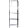 Archimede Sistema Componibile, Scaffale Cinque Ripiani, Grigio (Cromato), 61 x 46 x 200 cm