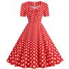 Cocila Vestito Casual da Donna Abito da Donna Elegante a Portafoglio con Stampa a e Maniche Corte con Collo Abiti per