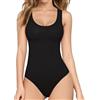 ALGALAROUND Body da donna, senza maniche, a maniche corte, con scollo a U, estivo, elegante e sexy, da donna, slim fit, body da donna