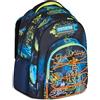 Mitama Zaino Scuola Elementare M-Power UrbanEvo, Triplo Scomparto, Ragazzi e Ragazze, Tasca Porta Borraccia, Schienale Imbottito, blu