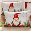 PETTI Artigiani Italiani - Coppia di Federe Cuscino 40x70 cm in Microfibra, Federe Natalizie, Cuscini Arredo di Natale Camera da Letto, Divano, Salotto, Set 2 Fodere Copricuscino, Federa Gnomo 01
