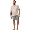 JP 1880 Pigiama da Uomo, RH, AOP, 1/2, Pigiama, Stucco Scuro, 5XL