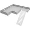 YUYTE Gabbia Plastica Ripiano Piattaforma per Criceti con Scaletta per Piccoli Animali - Gioco Sicuro in Plastica per Esercizi per Porcellini d'India e Criceti (tipo M)