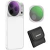 NEEWER Filtro ND Variabile + CPL Solo Compatibile con iPhone 17 Pro, Polarizzatore Circolare Regolabile e Densità Neutra (ND2-32) Magnetico, Accessori Fotografia con Backplate Adesiva, Argento, FH-15