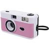 BELLIFFY Fotocamera a Pellicola Riutilizzabile in Abs Flash Incorporato, Stile Vintage, senza Batteria, per Principianti