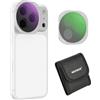 NEEWER Filtro ND Variabile+CPL Solo Compatibile con iPhone 17 Pro Max, Polarizzatore Circolare Regolabile Densità Neutra (ND2-32) Magnetico, Accessori Fotografia con Backplate Adesiva, Argento, FH-17