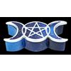 Figuren Shop GmbH Scatola Tripla Luna Pentagramma - Fantasy Decorazione Contenitore