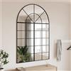 Gecheer Specchio,da Parete,a Muro,Desig Retro,Arco,Ferro,100x150 cm,Soggiorno,Cameretta,da Giardino,Esterno,in Ferro,Specchio Grande,Specchio Decorativo,Specchio da Esterno