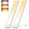 Ylatoial Luce Armadio LED con Sensore, 3 Temperature di Colore Dimmerabile Led con Sensore di Movimento, USB Ricaricabile Magnetica Lampada, Luce Led Sottopensile per Cucina Garage Scale Bagno Corridoio