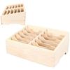 Fyearfly Contenitore per Cellulare In Legno con 12 Scomparti, Scatola Portaoggetti A Multi Scomparti, Espositore per Cellulari, Organizer da Tavolo In Legno, per Casa, Aula, Negozio